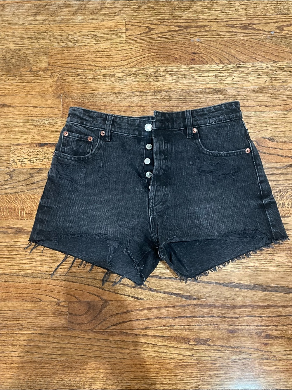 Zara Black Denim Shorts